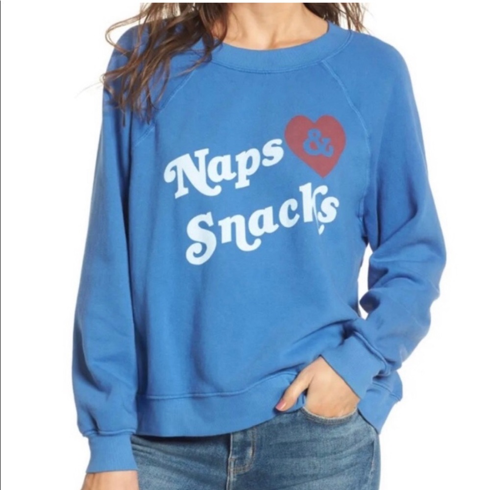 Wildfox Blue Sweater with Red Heart